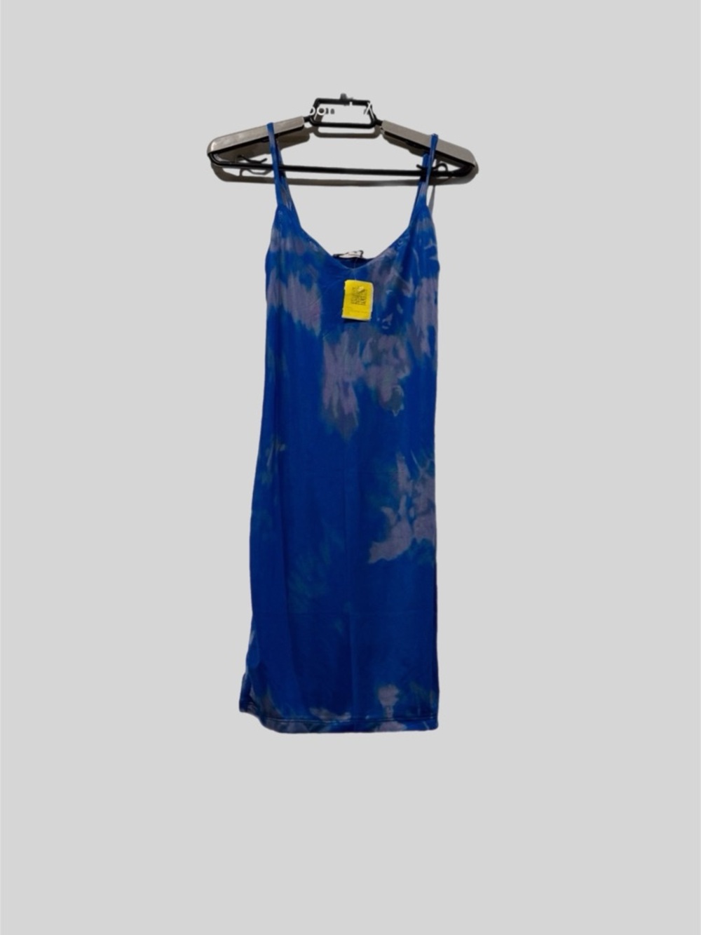 Dolls Kill (L) Blue Tie Dye Cami Dress S V-Neck Flowy Mini Slip Dress Indie-Core